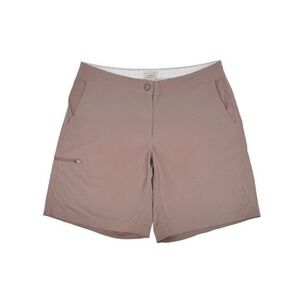 L.L.Bean Hiking Shorts Women's Size 8 Beige Nylon Stretch Outdoor Lightweight